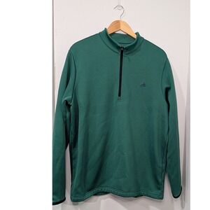 Adidas Green Quarter Zip Pullover‎ Fleece Sweatshirt Long Sleeve Men XL